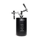 Stainless Steel 5L Mini Keg Single Wall Black Tap Head CO2 Charger Disconnect