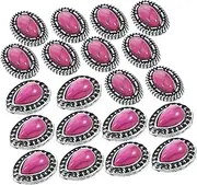 Retro Metal Ellipse Nail Decorations for Women 20pcs Bulk Nail Art Supplies