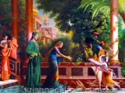 KrishnaCulrure Krishna Coming Home CV77TB Canvas Art 9x12"