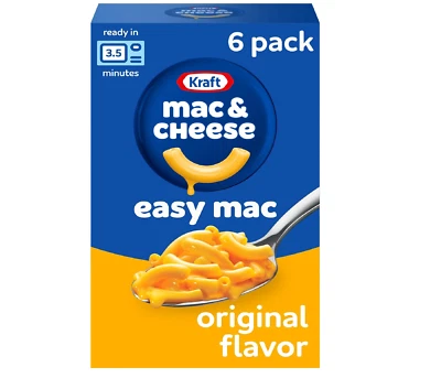 Kraft Easy Mac Original Macaroni & Cheese Microwavable Dinner 6 ct Packets