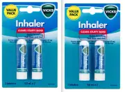 Vicks Nasal Decongestant Inhaler - 2x 2 Pack (4 inhaler)
