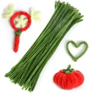 100Pcs Pipe Cleaners Craft,Pipe Cleaners Chenille Stem Fuzzy Sticks Craft Suppli