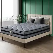 BEDRA BEDDING Foam Mattress 22CM - Euro Top Mattress 7 Core Layer with Pocket Coils System for Luxurious Rest Pressure Relief, Single Size
