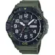 CASIO 旋轉計時潛水風三針運動錶(MRW-210H-3A)-黑框X軍綠53.1mm