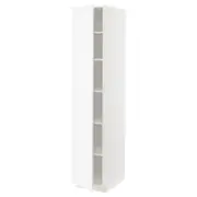 METOD high cabinet with shelves, white Enköping/white wood effect, 40x60x200 cm