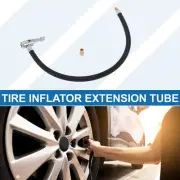 1 Set 17.72" Tire Inflator Extension Tube w/ Adaptor 0.305inx32TPI for Car Bike