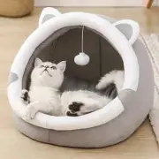 Dog Cat Bed Cave Soft Warm Removeable Cushion Plush Sleeping Puppy Kitten House