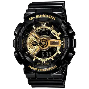 【CASIO】G-SHOCK 黑x金配色熱賣人氣款 打造最MAN造型 GA-110GB-1A 台灣卡西歐公司貨