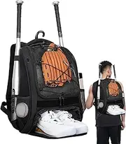 Baseball Bag Youth, Kids Baseball Bag - Softball Backpack for Kids, Baseball Bag with Shoe Compartment - Large Youth Baseball Backpack, Baseball Bat Bag for Competitions, Adults, Bag