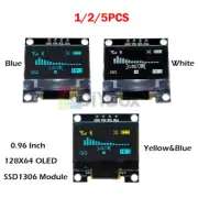 1/2/5PCS 0.96" I2C IIC Serial 128X64 OLED LCD Display Module SSD1306 for Arduino