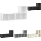 2 Piece TV HiFi Plasma Cabinet Set Lowboard Chipboard Multi Colours vidaXL