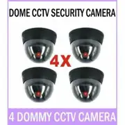 4 * Fake Dummy Outdoor Indoor Flashing LED Security Burglar CCTV Surveillance Camera