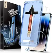 MAGIC JOHN 2 Pack for iPhone 14 Pro 6.1 inch Tempered Glass Screen Protector, Auto Dust-Elimination Installation, Bubble Free, Dynamic Island Compatible, HD Clear, Easy Installation