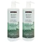 (2-PACK) TRANQUIL SPA Aloe Vera & Cucumber w/ Avocado Oil Gel Body Wash 32 oz