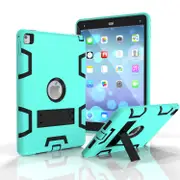 MCC Stylish Shockproof iPad Air 2 Case Cover Heavy Duty 3-in-1 Kids Apple [Light Blue+Black]