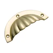 3556 Drawer Pull Fluted Polished Brass H40xL90mm