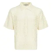 [SOLID HOMME] Cut Out Short Sleeve Shirt
