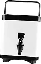 Fenteer Insulated Beverage Dispenser with Double Layer Design, Portable Milk Pail for Juices and Water at Home, 6L
