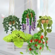 Hanging Potted Plant Needle Felting Supplies with Instruction Wool Roving Needle