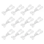 20pcs Brass Sewing Hooks and Eyes Closure 28mm Long for Bra Skirt, White