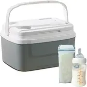 Camping Cooler, Portable Ice Chest, Car Refrigerator, Leakproof Large Capacity, Built-in Handle, Perfect for Outdoor Food Drink Beverages Camping Travel, 33x26.5x19.5cm Blue Yellow Cyan Blue