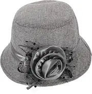 [DEARMAMY] Warm Hat for Women Water Hat Fedora Flat Brim Hat Bucket Hat Cloche Trucker Hats Cool Hats for Men Shiny Ponytail Hat Holder Women's Hats & Caps Knitted Hat for Women Outdoor Flax