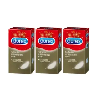 【Durex 杜蕾斯】超薄裝衛生套12入X3(保險套)