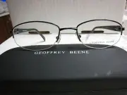 GEOFFREY BEENE EYEGLASS FRAMES Style POLISHED in BLACK 51-18-138 W/ Case
