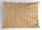 Retro Design Pillow Sham Decorative Pillowcase 3 Sizes Bedroom Decor Ambesonne