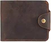 [SLEDEZ] Men’s Leather Wallet Men's Wallet Leather Money Clip 12x9.5x1.5cm