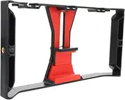 Handheld Camera Stand Phones Cell Phone Stand Phone Tool Hand- Held Phone Video Stabilizer Frame Holder Stand Smartphone Rig Smartphone Video Rig Hand-held Phone Holder Abs Black Angoily