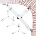 Bed Sheet Straps, Upgrade Fitted Bed Sheet Holders for Corners, Non Slip Sheet C
