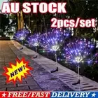 2X Fireworks 120 LED Fairy String Lights Starburst Solar Xmas Garden Night LamNV