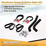 Radiator Hose + Gates Drive Belt Kit for Subaru Forester SF5 2.0L EJ205 2001-ON (for: Subaru)