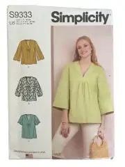 9333 SIMPLICITY Sewing Pattern Misses TOP SHIRT Uncut FF Size 16 18 20 22 24