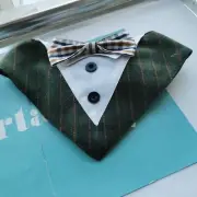 Pet Tuxedo Suit Bandana Bowtie Dogs Cats Adjustable Triangle Scarf Accessories