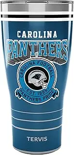 Tervis Traveler NFL Carolina Panthers - Vintage Triple Walled Insulated Tumbler Travel Cup Keeps Drinks Cold & Hot, 30oz, Stainless Steel