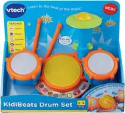 VTech KidiBeats Kids Drum Set Learning Toy Sensory Development Orange New