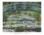 Japanese Footbridge 1899, Claude Oscar Monet, Wall Decor Art Print 26" x 32"1991