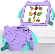 Tablet Cover Lightweight EVA Protective Case Compatible with Samsung Galaxy Tab A8 Case 10.5 inch (SM-X200/X205) Shockproof Cover Compatible with Kids - Cute and Safe Tablet Shell Tablet Home(Purper)