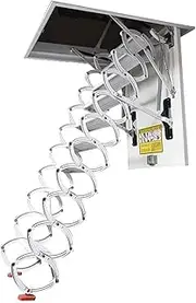 Ceiling Attic Telescopic Ladder Titanium-Magnesium Alloy Loft Ladder Indoor Invisible Manual Pull Down Step Ladder for Home