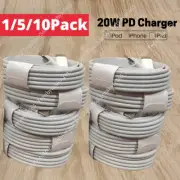 Lot USB C Fast Charging Cable 1M 2M PD 20W Charger Cord For iPhone 13 12 11 Pro
