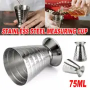 75ml Stainless Steel Cocktail Jigger Bartending Measuring CupBar Tool Dual Sided
