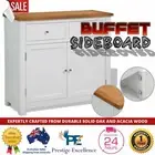 Buffet Sideboard Cabinet Storage Table Hallway Modern Home Wooden Cupboard White