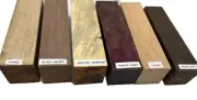 Combo Pack of 6 Multispecies Pepper Mill Wood Turning Lumber Blank 3" x 3" x 12"