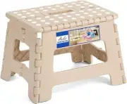 Step Stool 9 Inch Plastic EZ Fold With Handle kids And Adults For Kitchen NEW