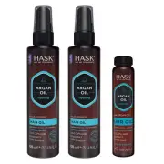 HASK ARGAN Repairing Shine Hair Oil for All Hair Types, Vegan, Color Safe, Glute
