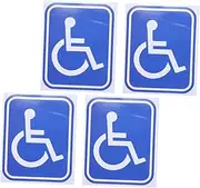 4Pcs Disabled Wheelchair Symbol Decals Self Adhesive Stickers for Car Windows Disability Sign for Easy Identification Lightweight Reliable Wheelchair Accessories