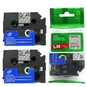 2/Pack 12mm White on Clear Tape for P-touch Model PT1170, PT-1170 Label Maker
