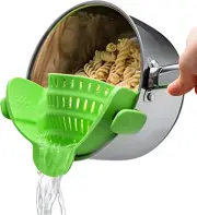 Collapsible Colander - Clip-On Strainer for Pots and Pans, Cool Kitchen Gadgets